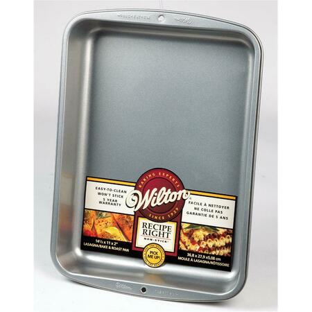 WILTON ENTERPRISES 2105-963 14 x 11 in. Recipe Right Bake & Roast Lasagna Pan 6065940